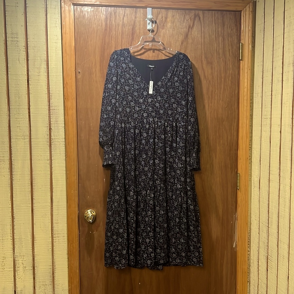 Flowing Madewell Dress, Navy, never worn